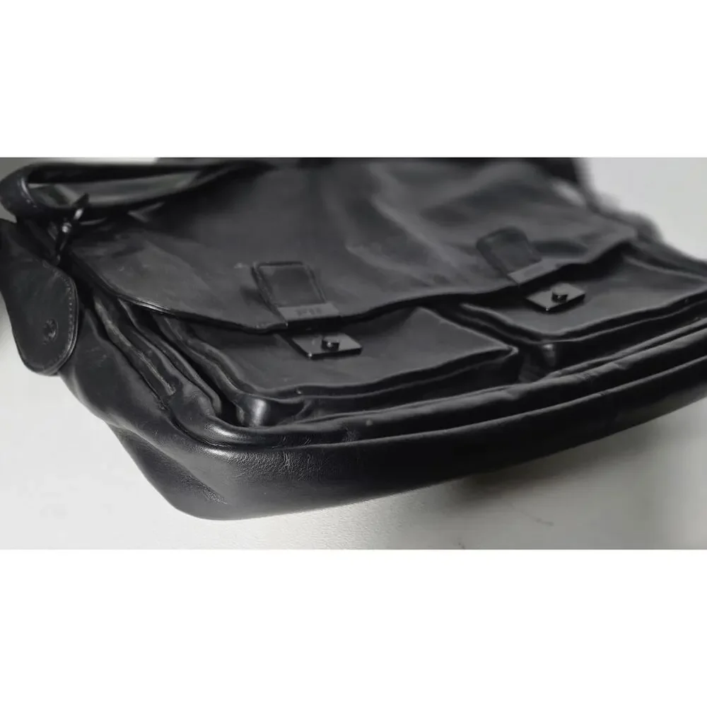 BREE of Germany LEATHER BRIEFCASE Laptop Bag Document Bag Black